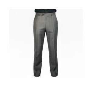 Roundtree & Yorke Windowpane Dress Pants 33x32 Business Casual Slacks